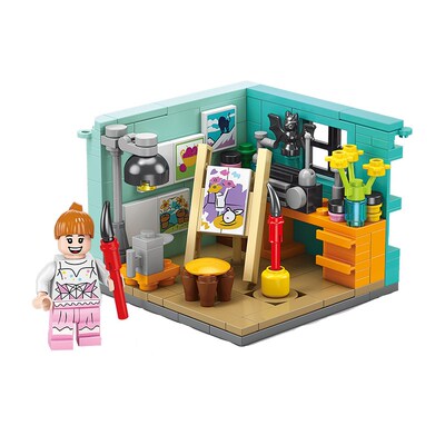 中国积木儿童益智j家居城子街景女玩拼插拼图房市建筑礼物模型孩