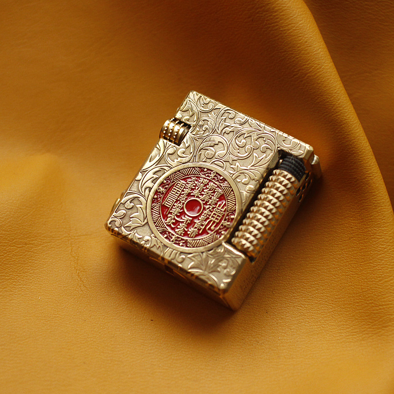 复古黄铜好运达rowenta拉丝天穹黄铜煤油打火机唐r15创意厂家