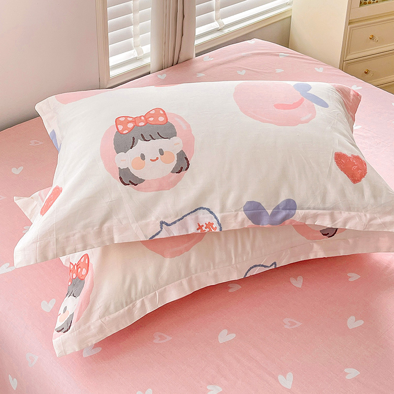 2023新款全棉枕头套100枕套一对B装家用48*74cm学生宿舍四季用