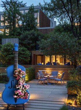 简约定制版限量创意摆件户w外庭院花园阳台落地大提琴落地摆件