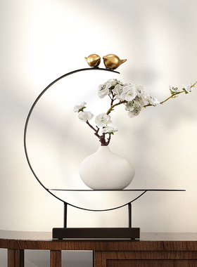 新中式铁艺摆件客厅电视柜简约创意G工艺小鹿玄关桌面装饰品禅