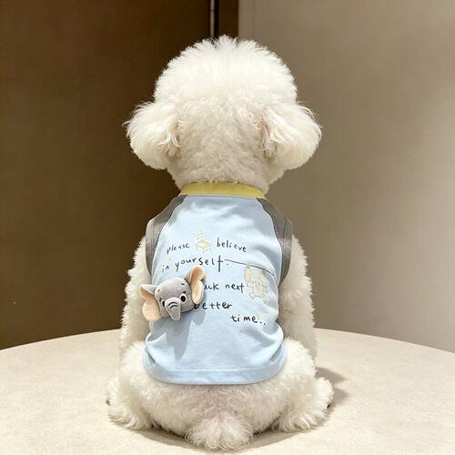 乖主人狗衣服夏薄款立体玩偶背心