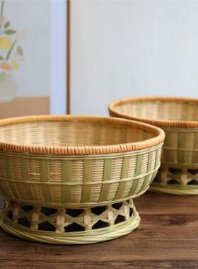 竹编篮竹编制品编织厨房竹编馒头筐收手工竹制品家用竹制品馍筐