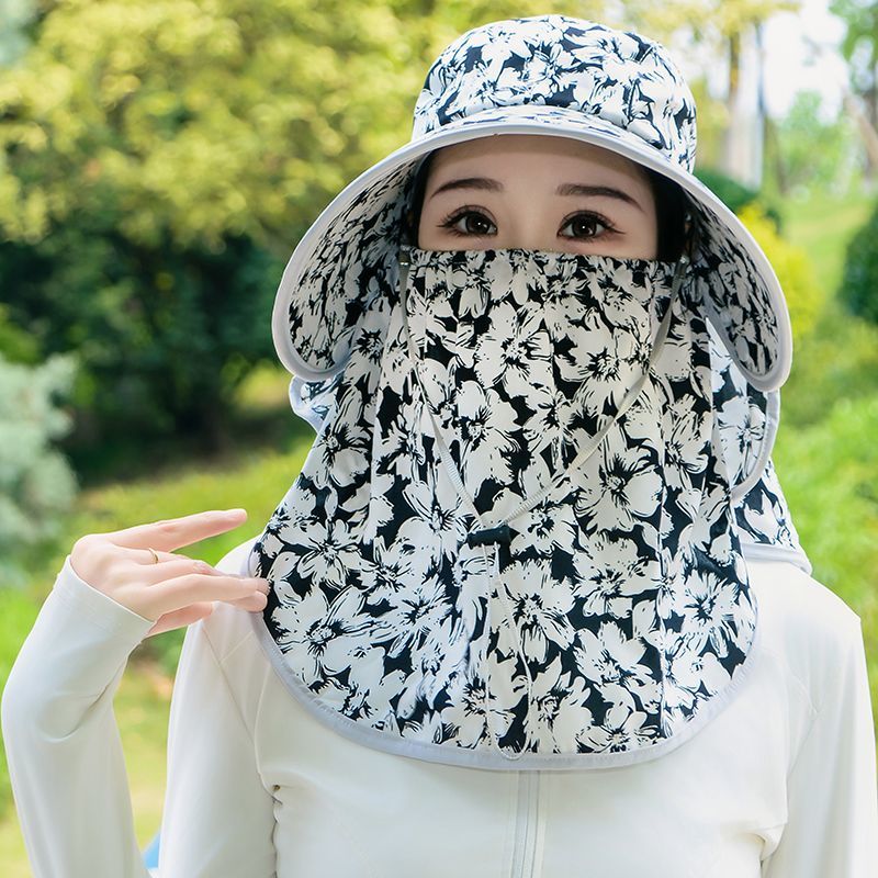 防晒遮阳帽棉绸新花型透气