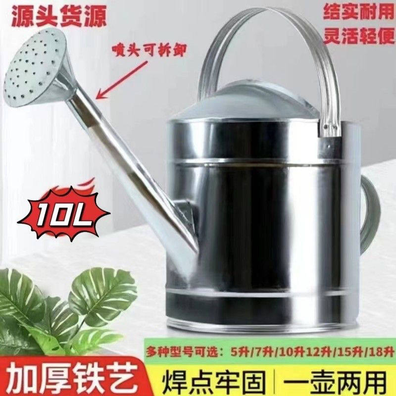 不锈铁新款白皮浇菜壶大容
