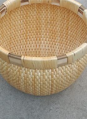 纯手工柳条笆柳筐柳匾竹扁竹筐米罗竹篮收纳筐