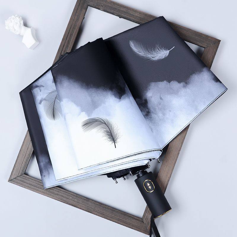 韩版原宿风男女生帅气晴雨伞两用折叠防晒遮阳防紫外线太阳伞