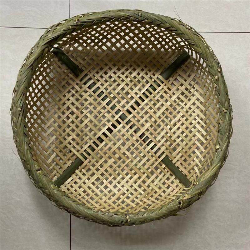 竹制品手工竹编簸箕有孔竹筛子大漏筛家用农家干货晾晒竹篮