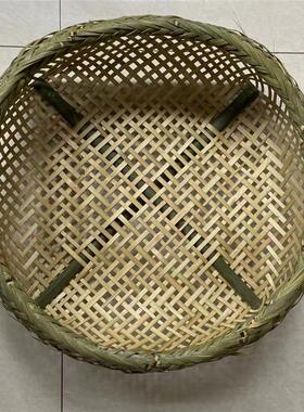 竹制品手工竹编簸箕有孔竹筛子大漏筛家用农家干货晾晒竹篮