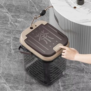 透明茶桶茶渣桶家用小号茶水桶茶台废水桶茶盘排水桶干湿分离茶桶