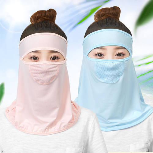 夏季防晒口罩女网红护颈薄