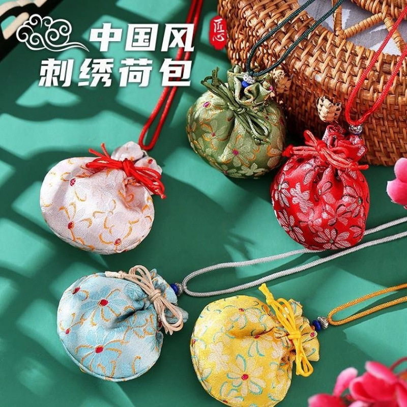 端午节香包长绳挂脖囊空袋