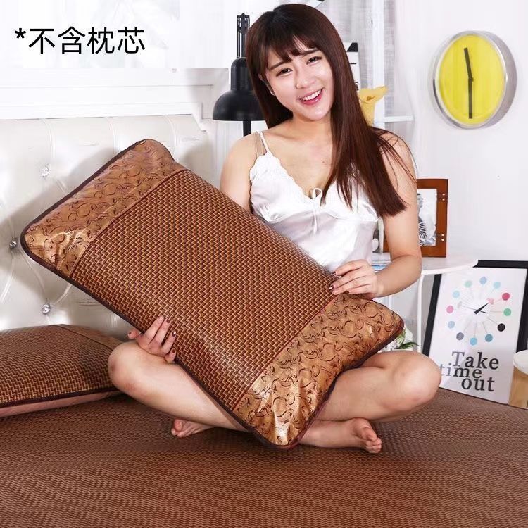 夏天一对装藤枕片套单人头