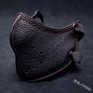 20新款男式朋克机车造型口罩骑行面罩PU皮户外防风防尘口罩F7P880