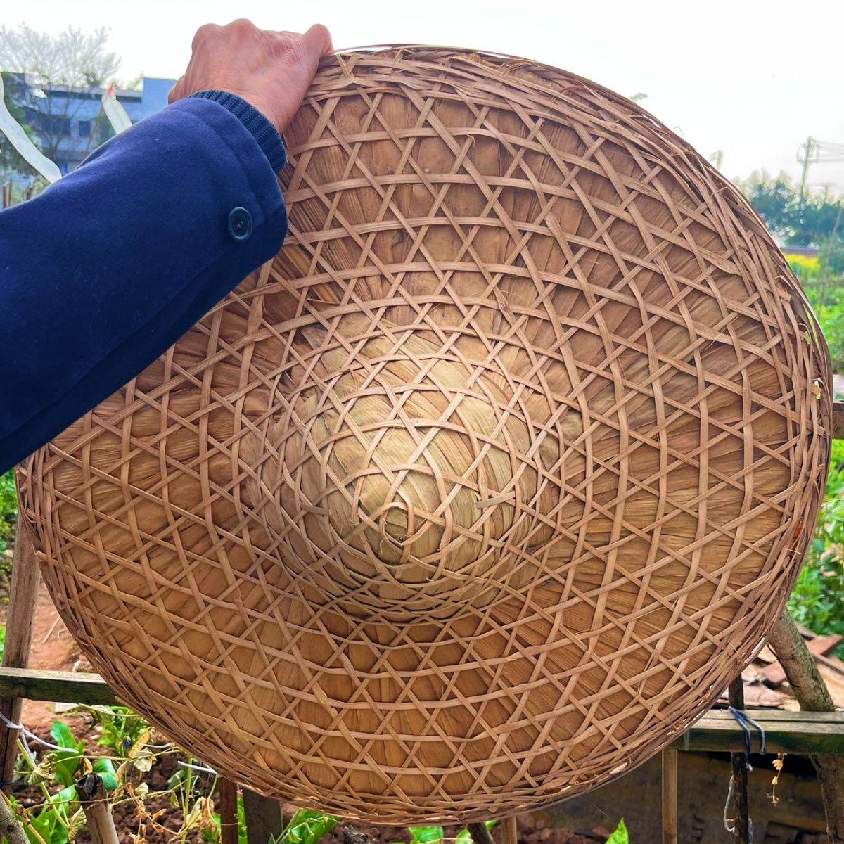 斗笠舞蹈防雨晒草帽男士老