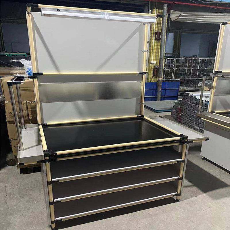 工厂通用质量检验台不锈钢操作台多层精益管防静电工作台