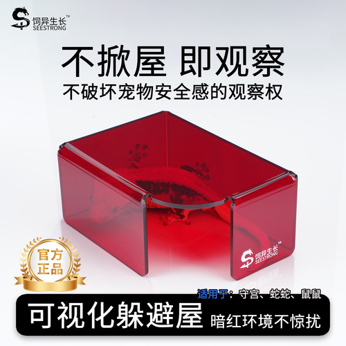 爬宠可视躲避屋防应激拒食