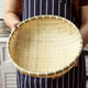 竹编制品簸箕竹筛子农家竹制品收纳筐馒头筐有孔水果篮子筲箕竹编