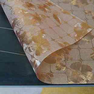 金色茶几餐桌垫软玻璃供佛桌布防水防油免洗pvc长方形家用定制