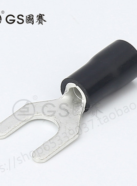 SV3.5-5国赛PVC绝缘护套叉形端子紫铜接线端子U型铜鼻线耳 1000只