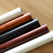 2020新品 简约现代豪华消音彷木纹铝合金双杆单杆窗帘杆罗马杆