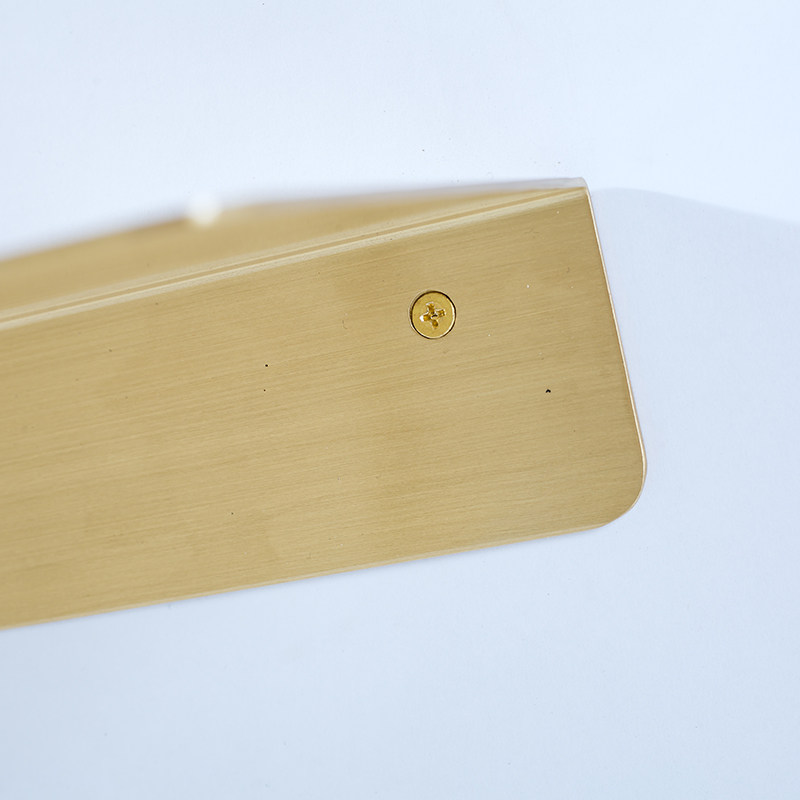 北欧黄铜隔板置物架卫浴室墙上简约一定做层板厨房客厅金色收纳字