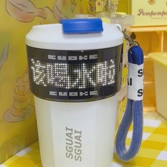 小水怪C3智能保温杯像素投屏咖啡杯高颜值水杯女网红情侣杯子男