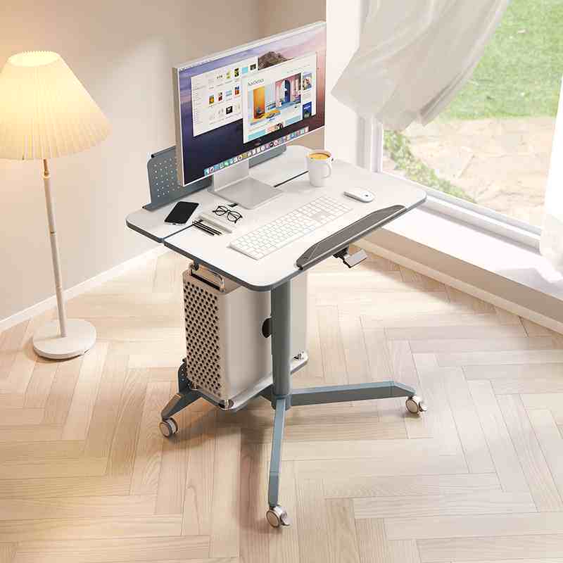 智芯气动升降电脑桌移动儿童书桌小型家用办公桌工作台小新疆包邮
