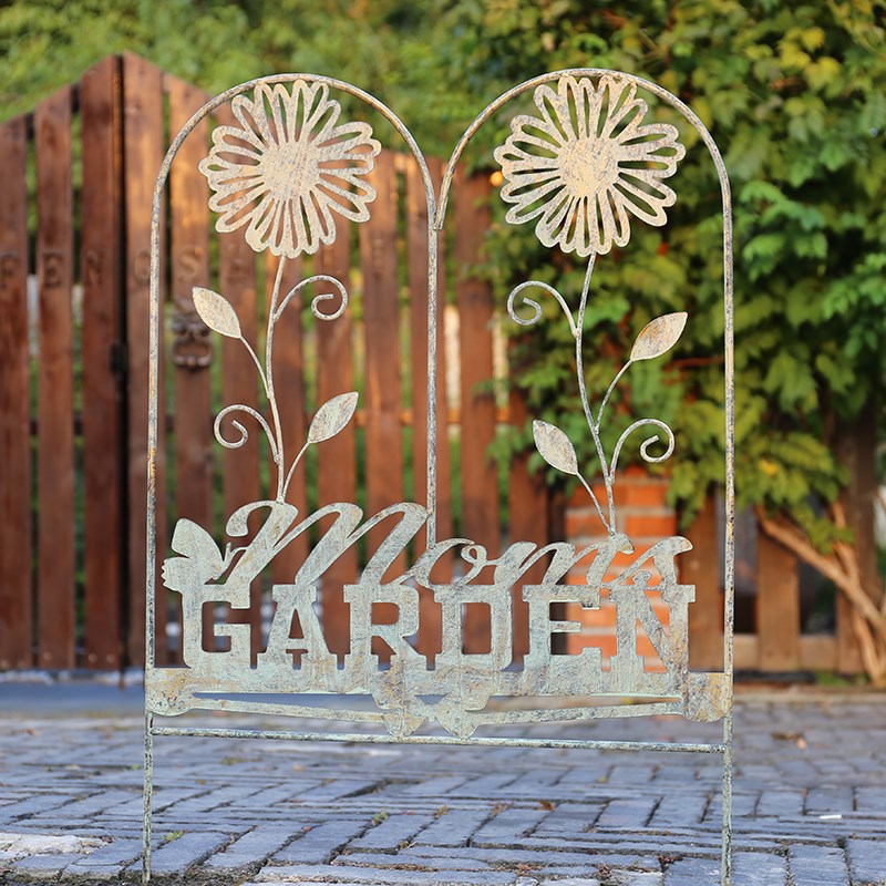 岛拉花爬架铁栅栏庭院花园围栅爬藤蔓架铁艺可爱装饰围栏绿植支架