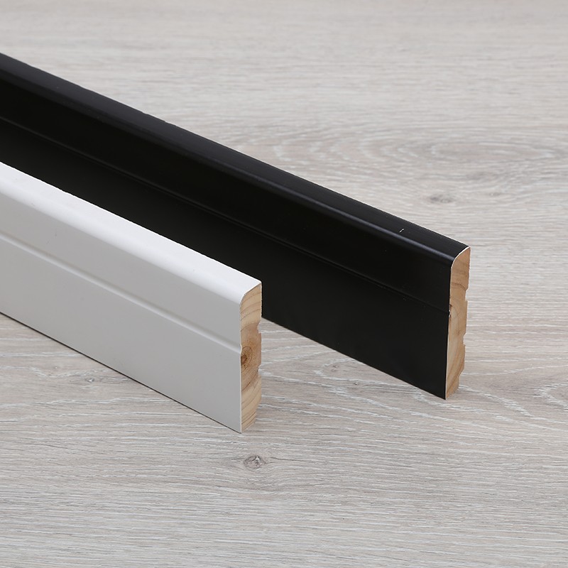 踢脚线实木8公分简约灰色地脚线黑色实木贴脚线冷色系
