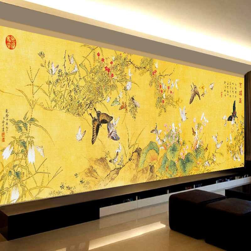 十字绣2021新款线绣客厅大幅现代中式百蝶图国画名画手工自己绣花