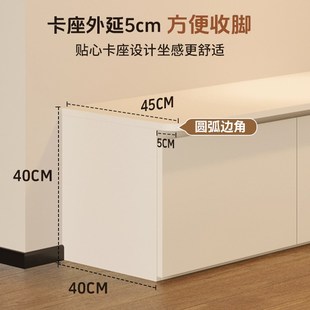 中古风餐边柜靠墙收纳储物柜家用折叠旋转餐桌卡座一体客餐厅酒柜