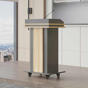 可移动演讲台发言台讲台桌木质会议室主持台礼宾司仪迎宾接待台