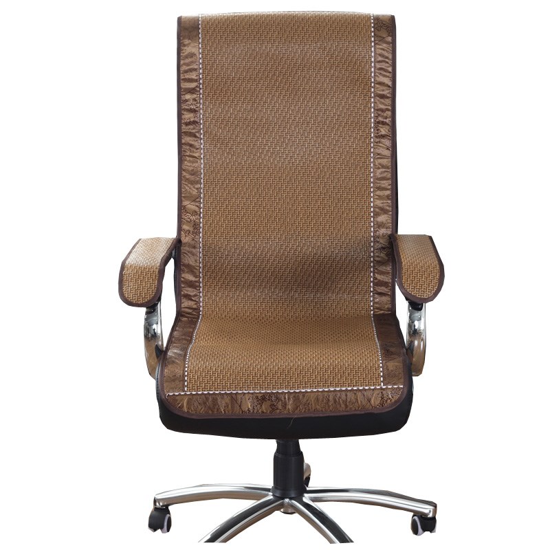 夏天凉席坐垫靠垫一体夏季办公室电脑椅子透气竹座垫老板靠背凉垫