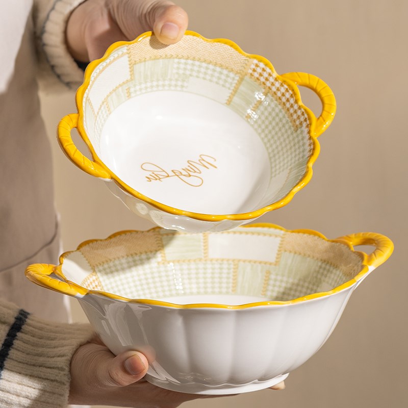 陶瓷汤碗大号家用釉下彩高级感大碗汤面碗8O英寸面条碗泡面碗汤盆