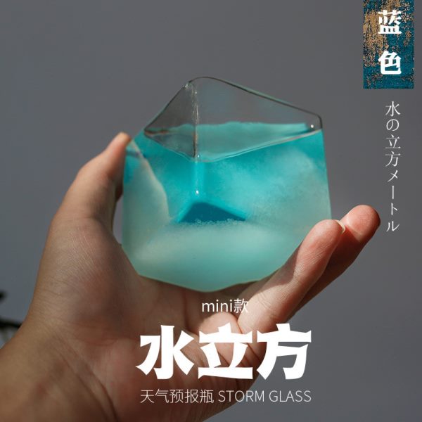 创意生日礼品方水毕业象暴纪念品桌面摆件风瓶礼天气预报瓶气立