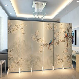 屏风隔断墙客厅折叠移动简约现代办公室卧室遮挡家用轻奢简易 中式