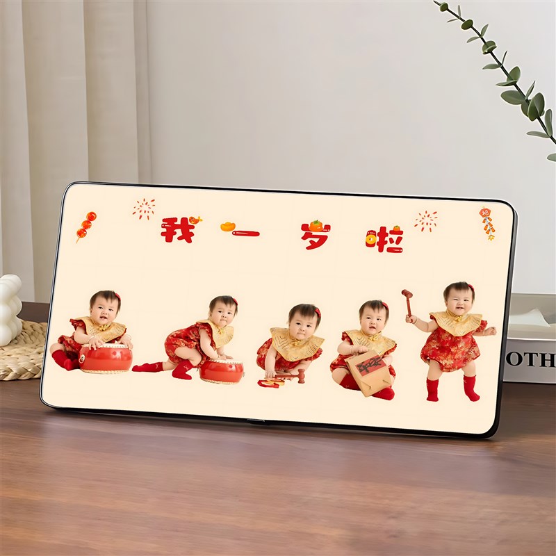 三宫格相框摆台照片定制洗写真y婚纱照全家福相片做成水晶摆件打