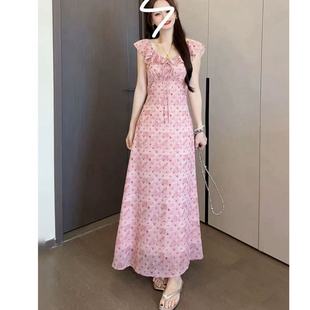 54495 法式 碎花连衣裙女夏斜裁肉气质显瘦 碎花以直播间为准