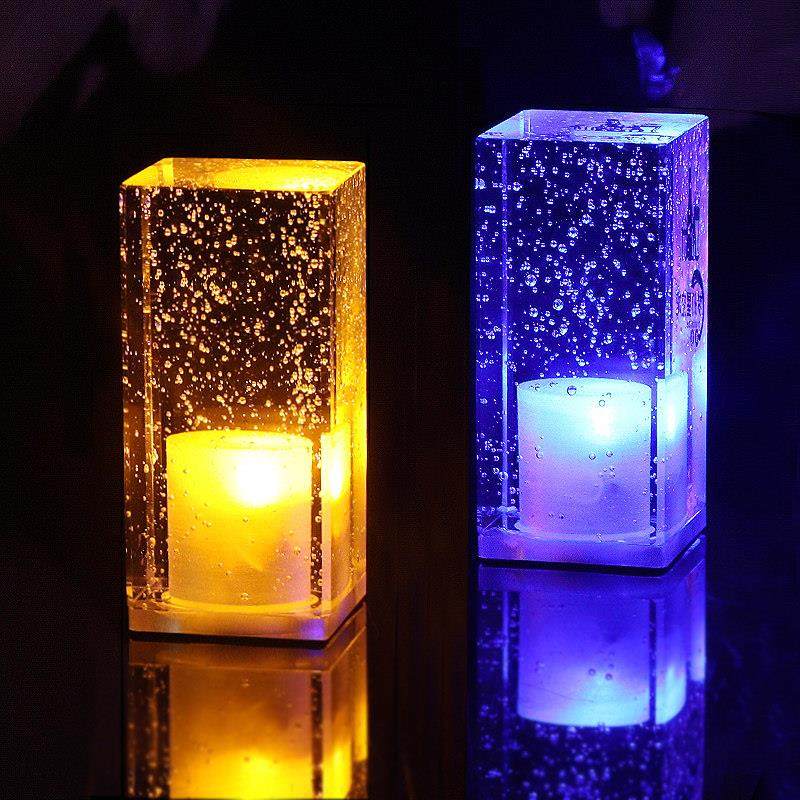 酒吧氛围灯充电led小夜灯装饰清吧吧台灯ktv水晶灯号码酒吧桌灯