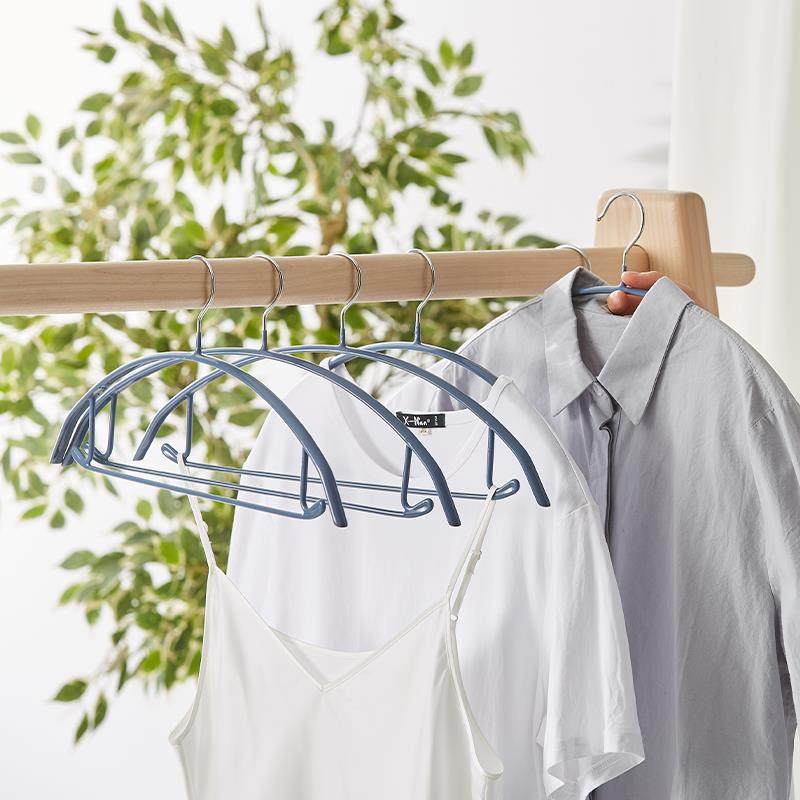 家用挂衣加粗凉衣架晾晒防肩角无痕防滑不起包护衣衣服撑子阳台