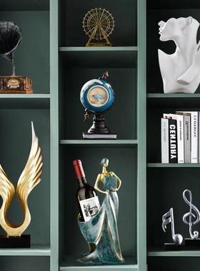 欧式复古客厅餐厅酒柜装饰品现代创意小摆件办公室电视柜家居摆设