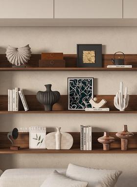 中式侘寂风高级感小众软装饰品禅意茶室酒店民宿复古壁龛酒柜摆件