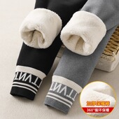 加厚秋冬裤 女童加绒打底裤 女宝中大童保暖一体绒外穿洋气棉裤 子