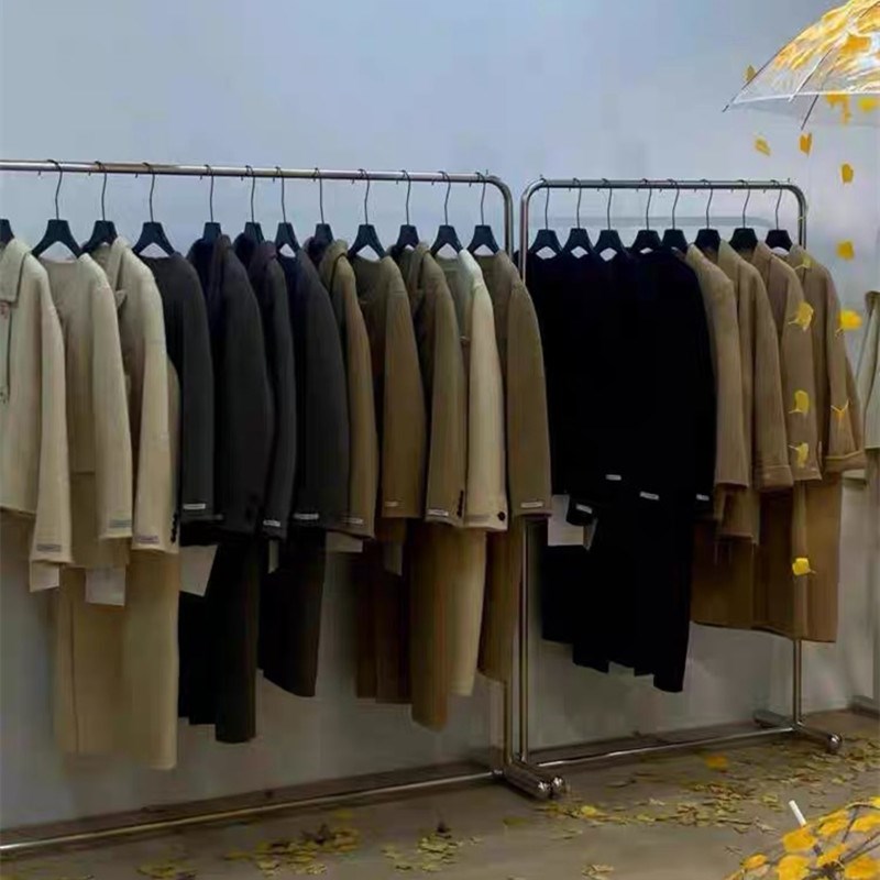 不锈钢落地婚纱展示架礼服挂衣架敬酒服挂衣杆女装店陈列道具货架