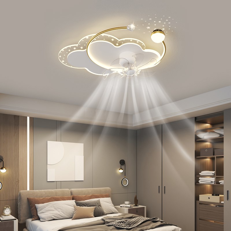 蓝牙音乐客厅风扇灯2025新款灯具现代简约家用餐厅卧室吸顶吊扇灯