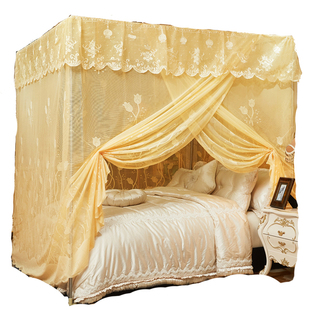 蚊帐床帐家用卧室15m床加厚加密18米16单门宫廷落地式 豪华老式
