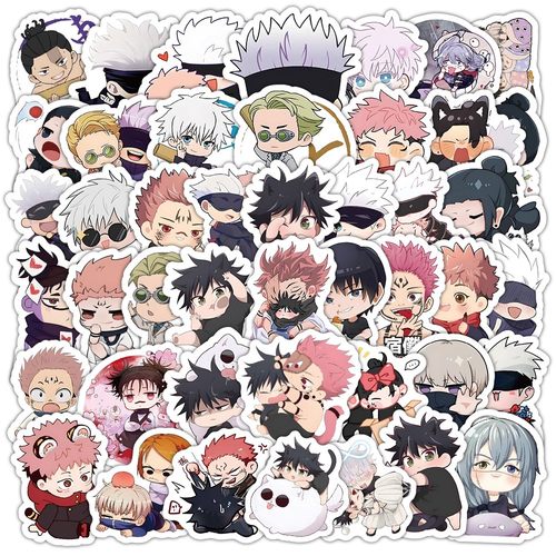 657张Q版咒术回战贴纸五条悟虎杖悠仁二次元动漫周边装饰防水贴画