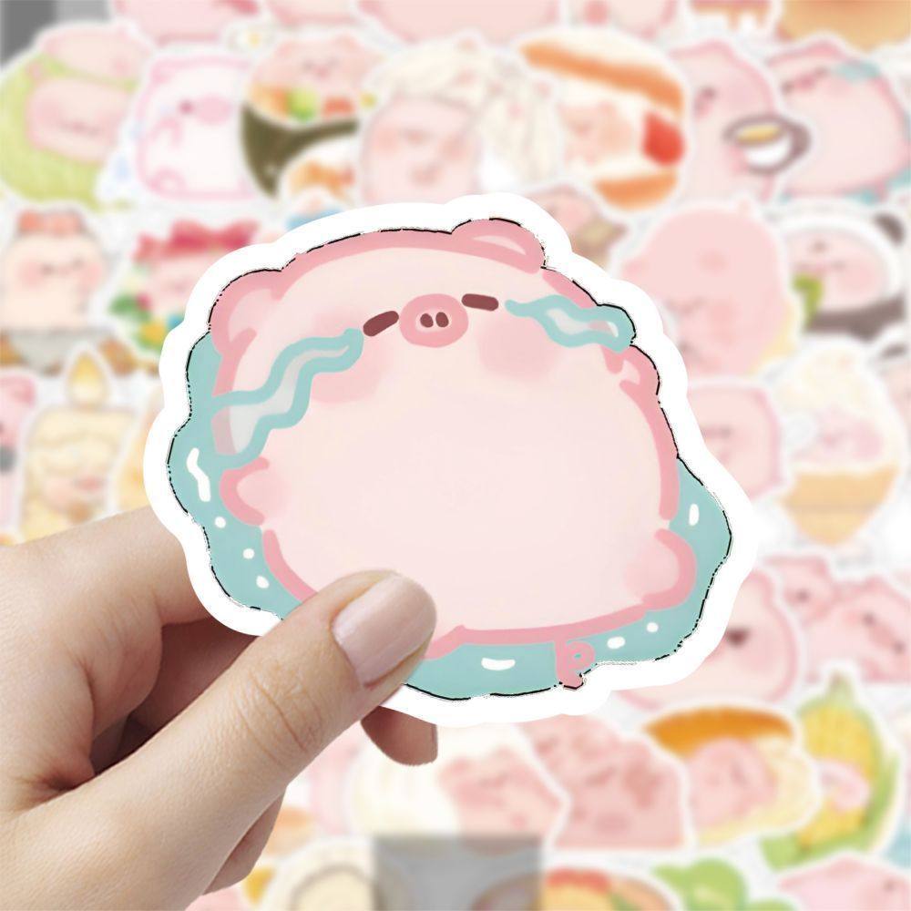 120张甜宝小猪贴纸卡通可爱趣味创意周边diy装饰电脑手账贴画防水,3C数码配件,笔记本个性小贴纸,淘宝优惠券,粉丝福利购,淘宝优惠卷
