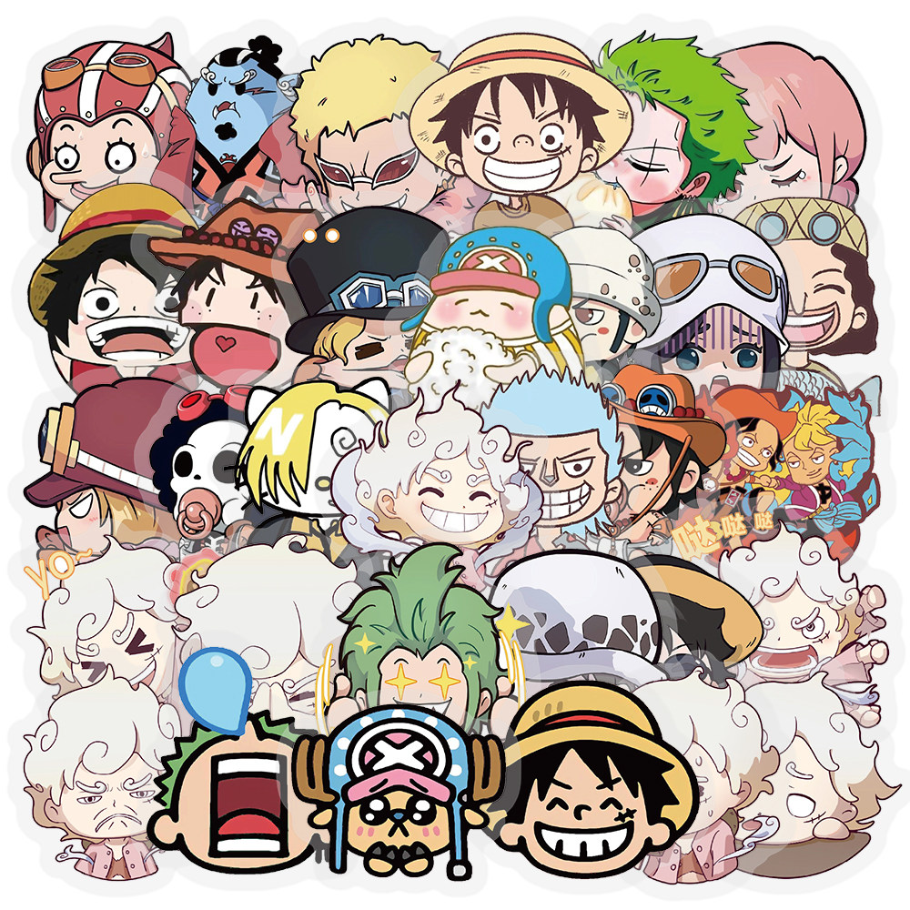 306张Q版海贼王贴纸路飞乔巴索隆山治乌索普动漫周边装饰防水贴画